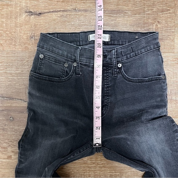 Madewell Cali Demi Boot Jeans Raw Hem in Faded Black Size 25 - Picture 10 of 12